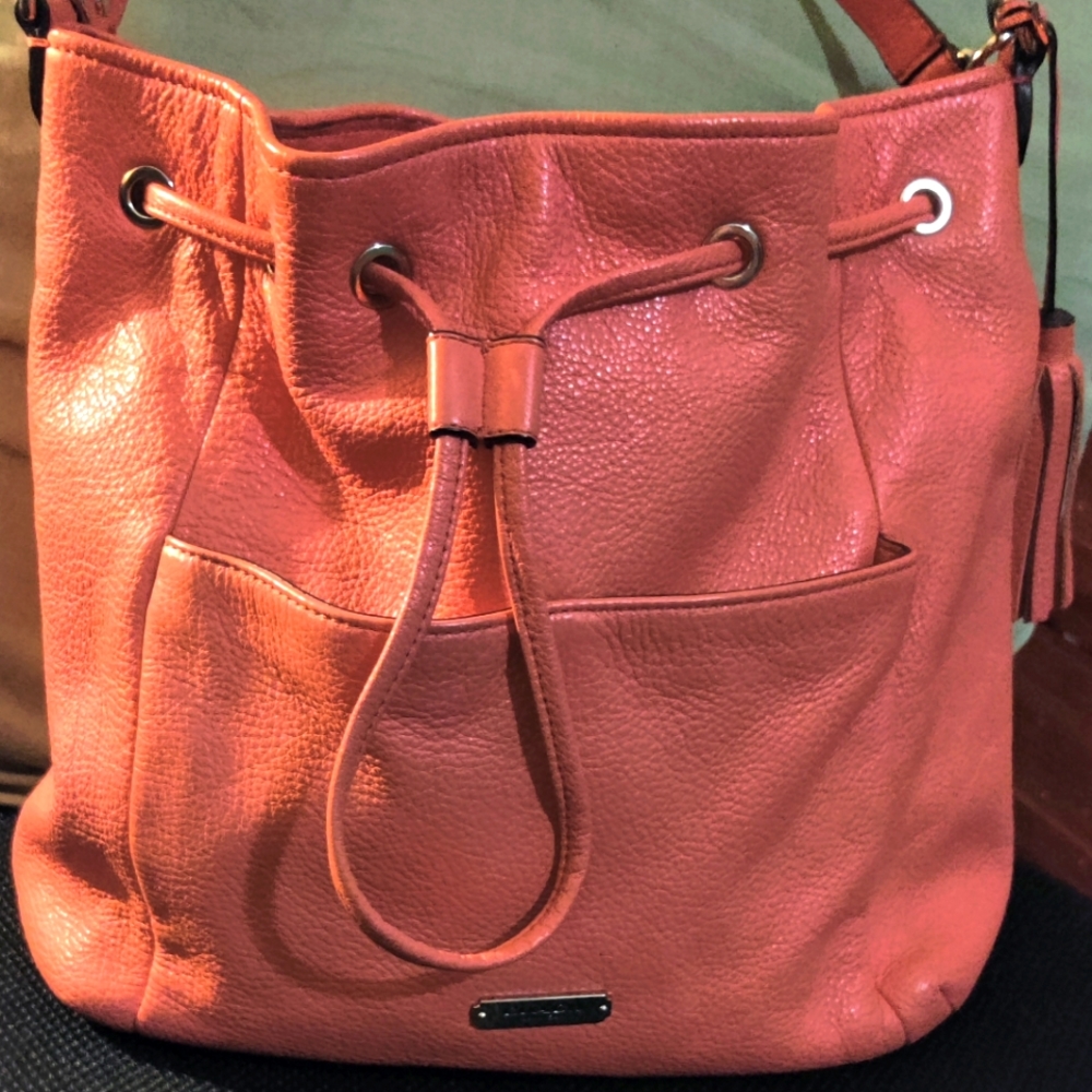 Coach coral bucket bag